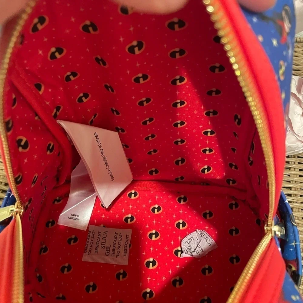 NWT Disney Parks Loungefly Incredibles Mini Backpack Blue and Red​​​​​​